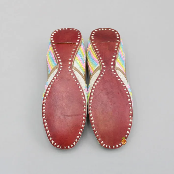 Best Multicolour Sequin And Bead Embroidered Jutti Shoes