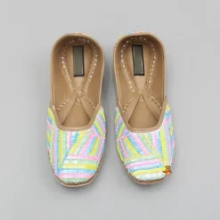 Best Multicolour Sequin And Bead Embroidered Jutti Shoes
