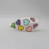 Discount Multicolour Sequins Sweet Heart Embroidered White Hair Band Hair Accessories | Hair Bands