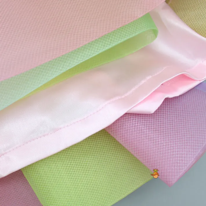 Best Multicolour Shaded Rainbow Theme Ruffled Dress With Hair Band Dresses & Sets | Dresses