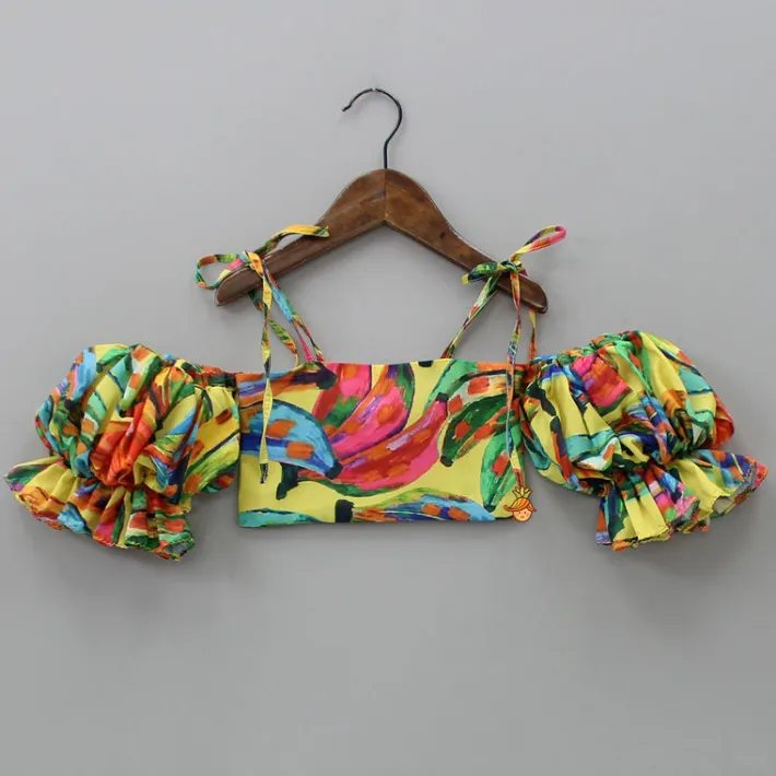 Best Multicolour Smocked Back Top With Elasticated Skirt And Head Band Dresses & Sets | Sets