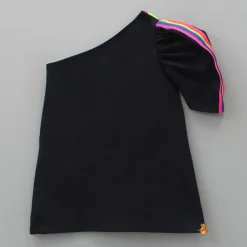 Clearance Multicolour Stripe One Shoulder Dress With Hairband Dresses & Sets | Dresses
