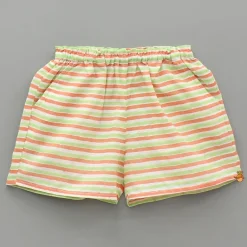 Outlet Multicolour Striped Top And Shorts BOY Sleep Wear | Sleepwear