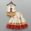 Sale Multicolour Thread Embroidered Halter Neck Top And Lehenga Ethnic Wear | Lehengas & Ghagras