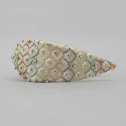Discount Multicolour Thread Embroidered Hairband Hair Accessories | Hair Bands
