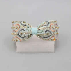Best Multicolour Thread Embroidered Blue Hairband Hair Accessories | Hair Bands