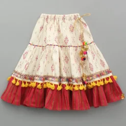 Sale Multicolour Thread Embroidered Halter Neck Top And Lehenga Ethnic Wear | Lehengas & Ghagras