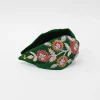 Outlet Multicolour Thread Floral Embroidered Green Hair Band Hair Accessories | Hair Bands