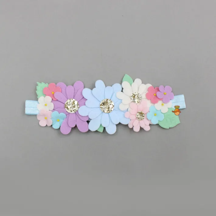Best Multicoloured Artificial Flower Embellished Head Band Hair Accessories | Head Bands