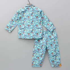 Sale Multicoloured Balls Printed Notch Collar Sleepwear BOY Sleep Wear | Sleepwear