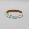 Online Multicoloured Bead Embellished Brown Hairband Hair Accessories | Hair Bands