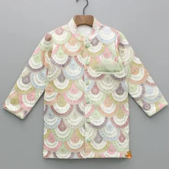 Outlet Multicoloured Embroidered Sherwani With Churidar BOY Twinning Sets | Indian Ethnic Wear