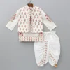 Discount Multicoloured Floral Printed Kurta With Jacket And Dhoti BOY Indian Ethnic Wear | Ethnic Sets