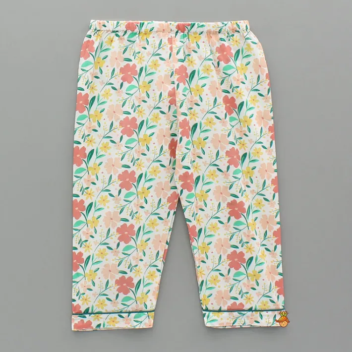 Outlet Multicoloured Floral Printed Notch Collar Sleepwear BOY Sleep Wear | Sleepwear