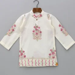 Discount Multicoloured Floral Printed Kurta With Jacket And Dhoti BOY Indian Ethnic Wear | Ethnic Sets