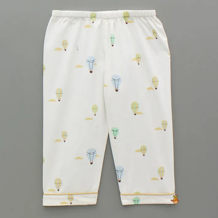 Sale Multicoloured Parachute Printed Notch Collar Sleepwear BOY Sleep Wear | Sleepwear