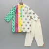 Outlet Multicoloured Printed And Embroidered Kurta With Pyjama BOY Indian Ethnic Wear | Ethnic Sets
