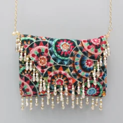 Sale Multicoloured Printed And Embroidered Sling Bag Bags