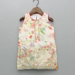 Sale Multicoloured Printed And Embroidered Kurti With Sharara And Dupatta Ethnic Wear | Palazzos & Shararas