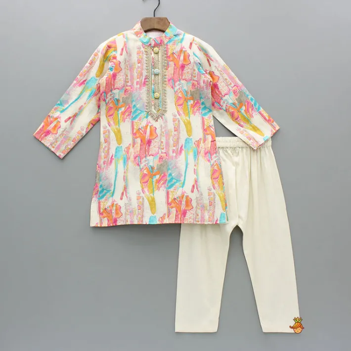 Best Multicoloured Printed Kurta And Pyjama BOY Twinning Sets | Indian Ethnic Wear