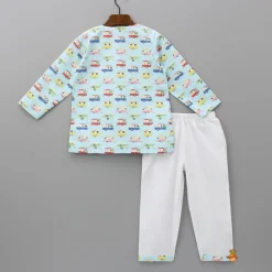 Outlet Multicoloured Vehicle Printed Top And Pyjama BOY Sleep Wear | Sleepwear