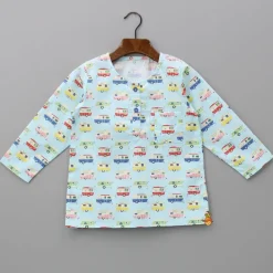 Outlet Multicoloured Vehicle Printed Top And Pyjama BOY Sleep Wear | Sleepwear