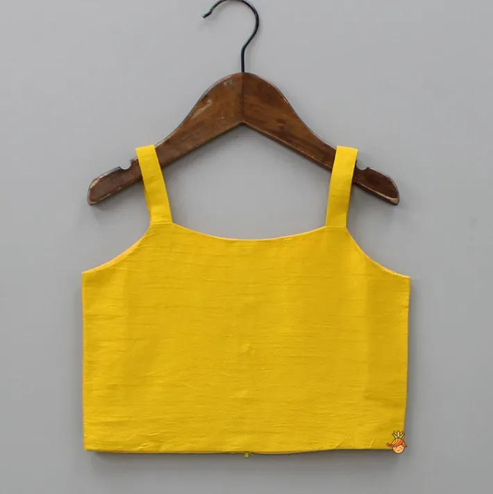 New Mustard Crop Top With Notch Collar Jacket And Skirt Dresses & Sets | Sets
