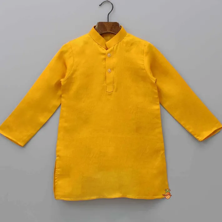 Discount Mustard Kurta With Camel Embroidered Jacket And Pyjama BOY Indian Ethnic Wear | Ethnic Sets