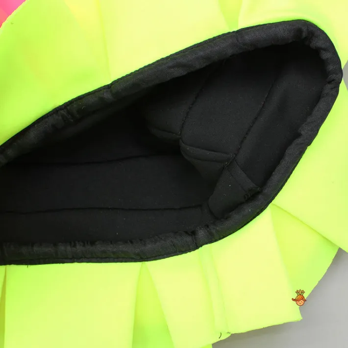 Fashion Neon Frilly Dress With Matching Hair Band Dresses & Sets | Dresses