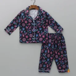 Best Neon Party Night Theme Print Sleepwear Sleepwear