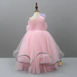 Fashion Net Flowers Embellished One Shoulder Gown Dresses & Sets | Gowns