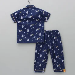 Online Night Theme Printed Blue Sleepwear BOY Sleep Wear | Sleepwear