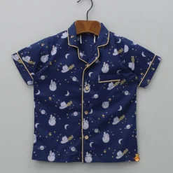 Online Night Theme Printed Blue Sleepwear BOY Sleep Wear | Sleepwear