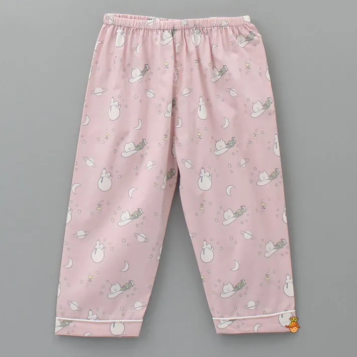 Clearance Night Theme Printed Pink Sleepwear BOY Sleep Wear | Sleepwear