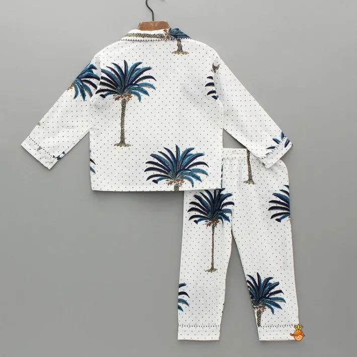 Online Notch Collar Dot Printed Sleepwear BOY Sleep Wear | Sleepwear
