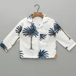 Online Notch Collar Dot Printed Sleepwear BOY Sleep Wear | Sleepwear