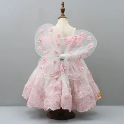 Outlet Off Shoulder Fabric Flowers Adorned Wings Gown With Detachable Trail And Matching Hair Clip Dresses & Sets | Gowns