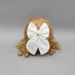 New Off White Candy Embroidered Bowie Hair Clip Hair Accessories | Hair Clips