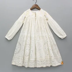 New Off White Embroidered And Embellished Kurti Ethnic Wear | Kurtis & Jumpsuits