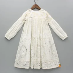 New Off White Embroidered And Embellished Kurti Ethnic Wear | Kurtis & Jumpsuits