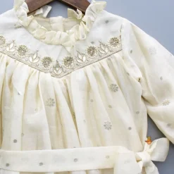 Best Off White Embroidered And Embellished Kurti Ethnic Wear | Kurtis & Jumpsuits