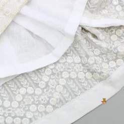 Online Off White Embroidered And Embellished Kurti Ethnic Wear | Kurtis & Jumpsuits