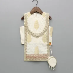 Discount Off White Embroidered Embellished Top And Palazzo Ethnic Wear | Palazzos & Shararas