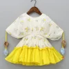 Best Off White Embroidered Ruffled Hem Dress Dresses & Sets | Dresses