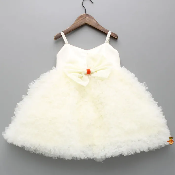 New Off White Frilly Ruffled Strappy Dress Dresses & Sets | Dresses