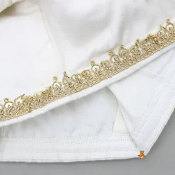 Online Off White Gota Lace Detailed Top And Lehenga With Dupatta Ethnic Wear | Lehengas & Ghagras