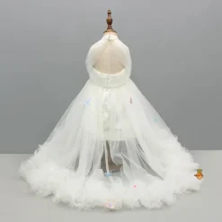 Fashion Off White Halter Neck Embellished Trial Dress With Sling Bag Dresses & Sets | Dresses