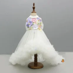 Fashion Off White Halter Neck Embellished Trial Dress With Sling Bag Dresses & Sets | Dresses