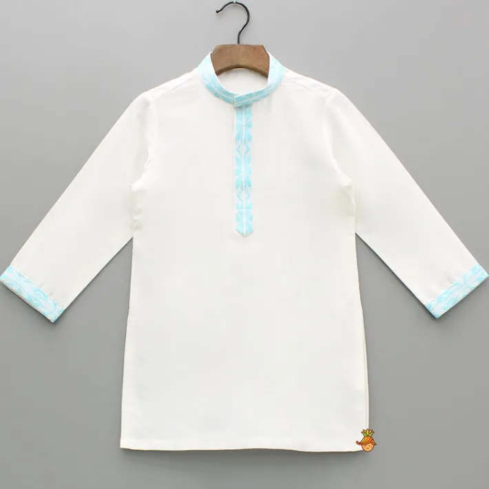 Outlet Off White Kurta And Jacket With Pyjama BOY Indian Ethnic Wear | Ethnic Sets