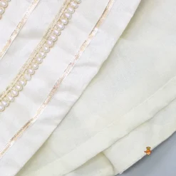 Fashion Off White Kurti With Pink Organza Jacket Ethnic Wear